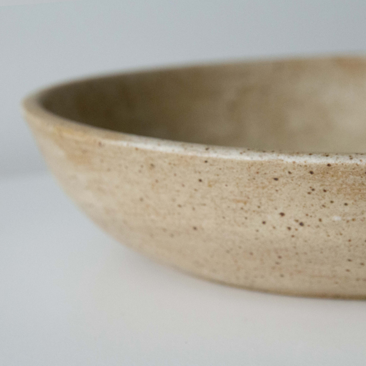 Speckled alabaster shallow bowl