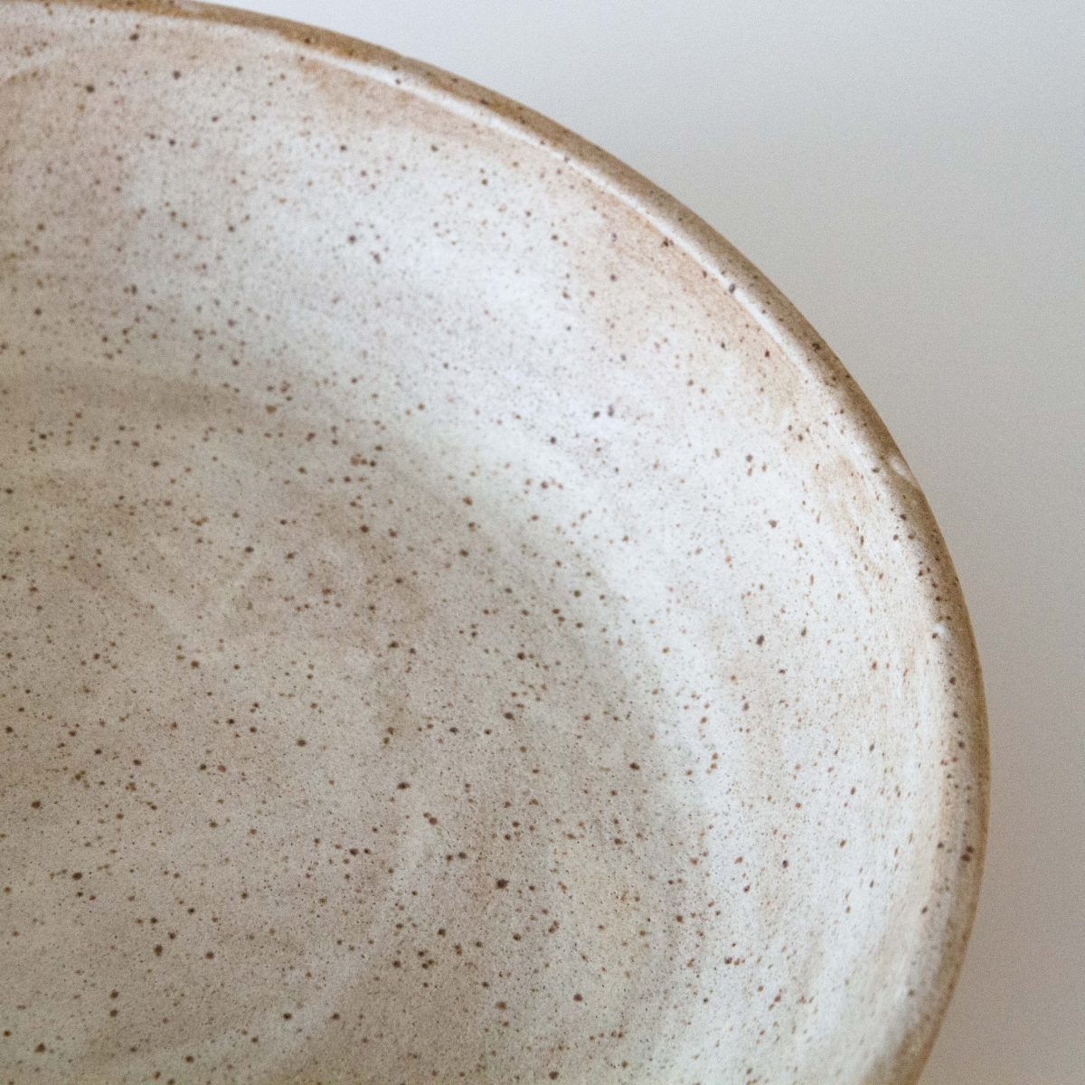 Speckled alabaster shallow bowl