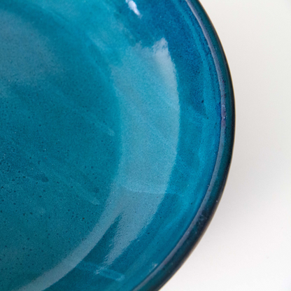 Deep ocean shallow serving bowl