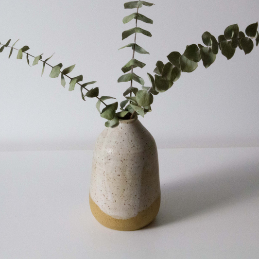Speckled alabaster vase